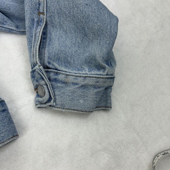 Vintage Guess Jeans Jacket Womens Large Denim Trucker Georges Marciano Made USA - Picture 9 of 14